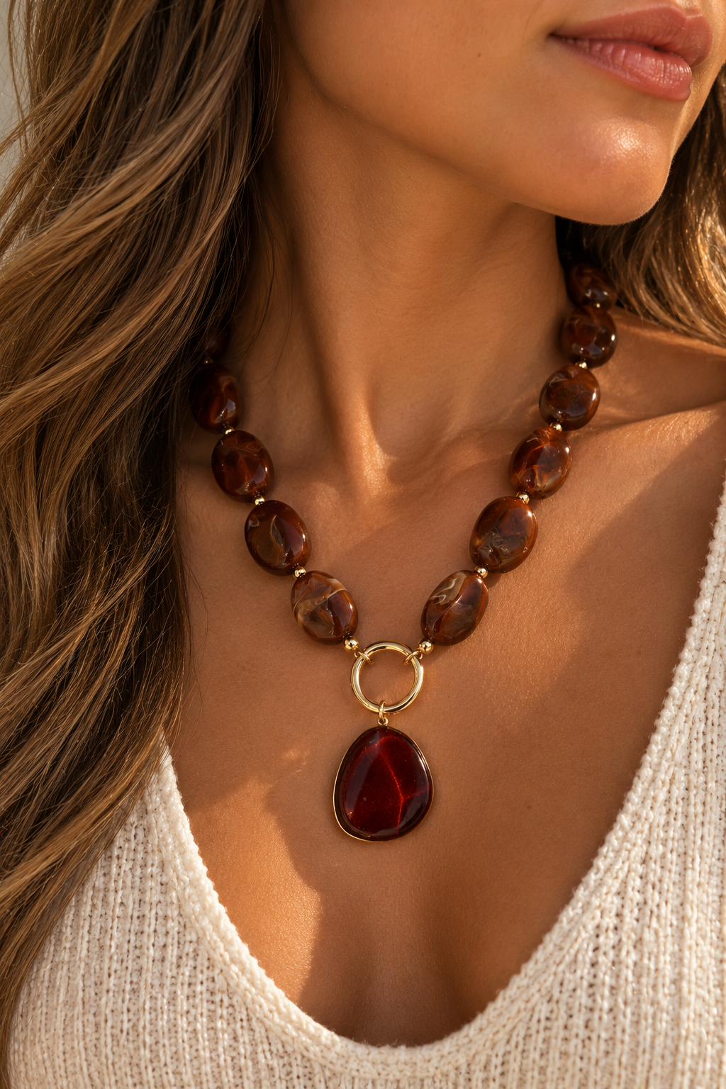 Colar Amber Stone