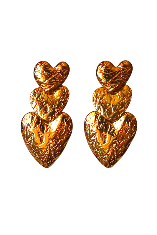 Brincos Triple Heart