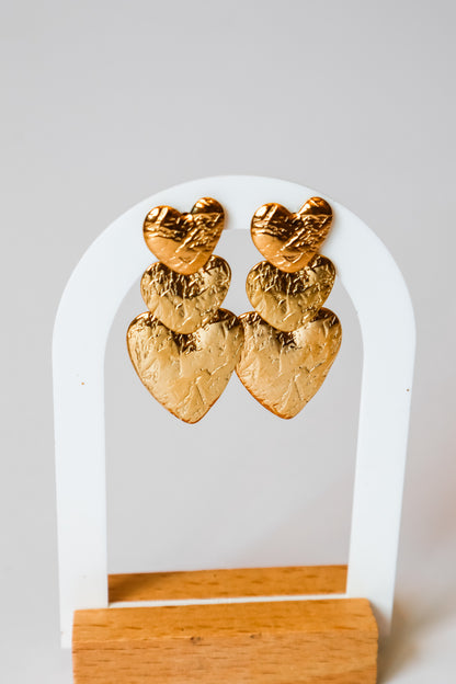 Brincos Triple Heart