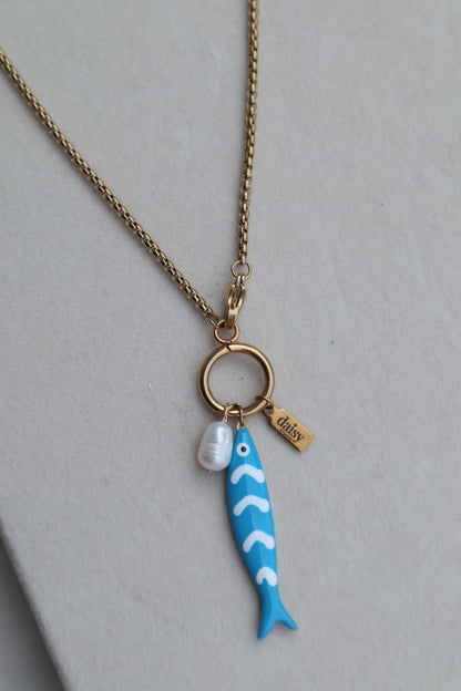Colar Blue Fish