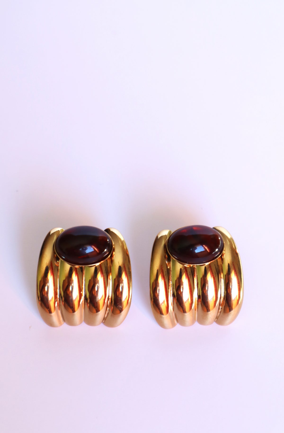 Brincos Brown Wave